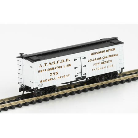 AT&SF - Reefer, Old Time - Goodell Patent - Athearn ATH-10503